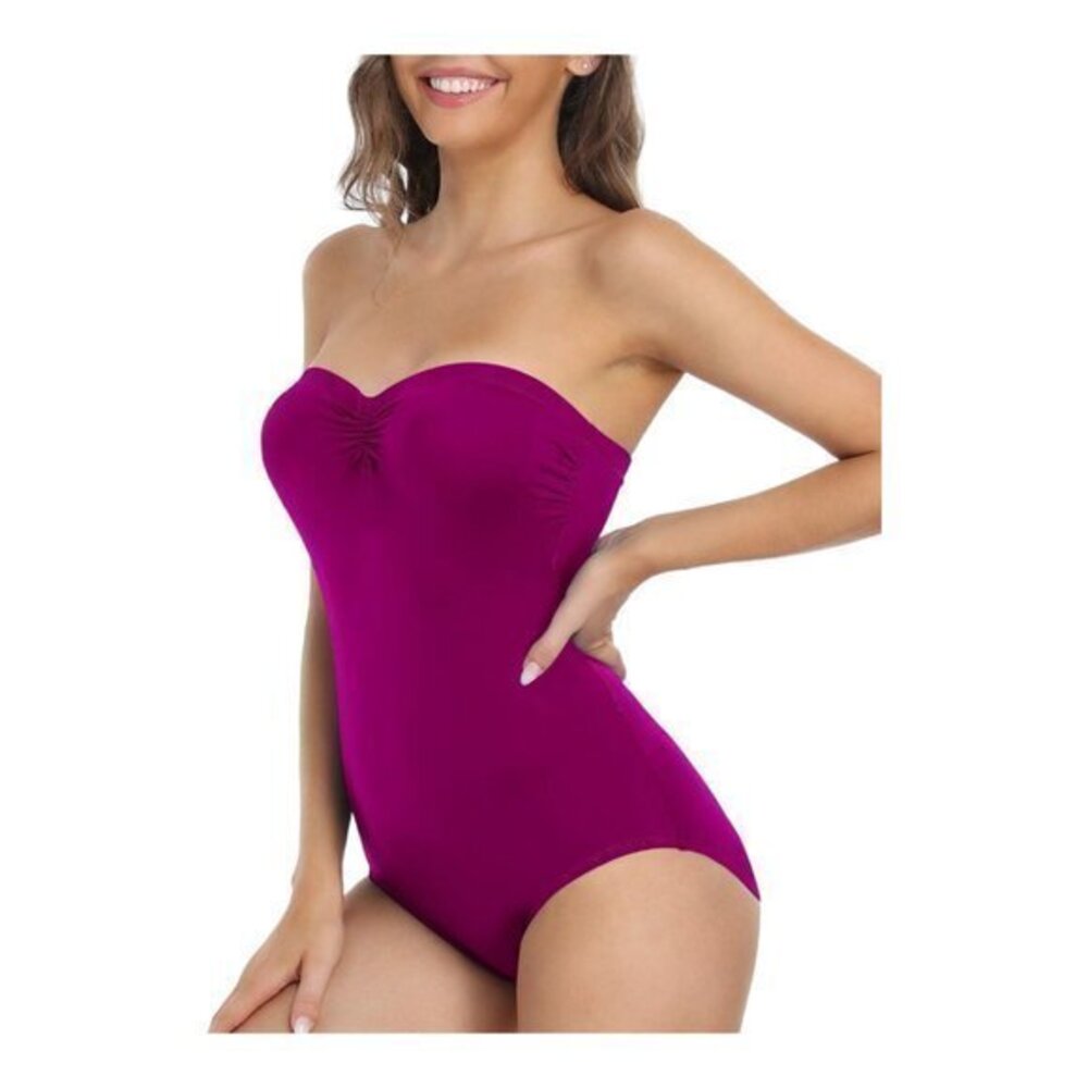 Magenta Halter Front Twist Remoavle Strap Swimsuit Size 12 NWT #2290